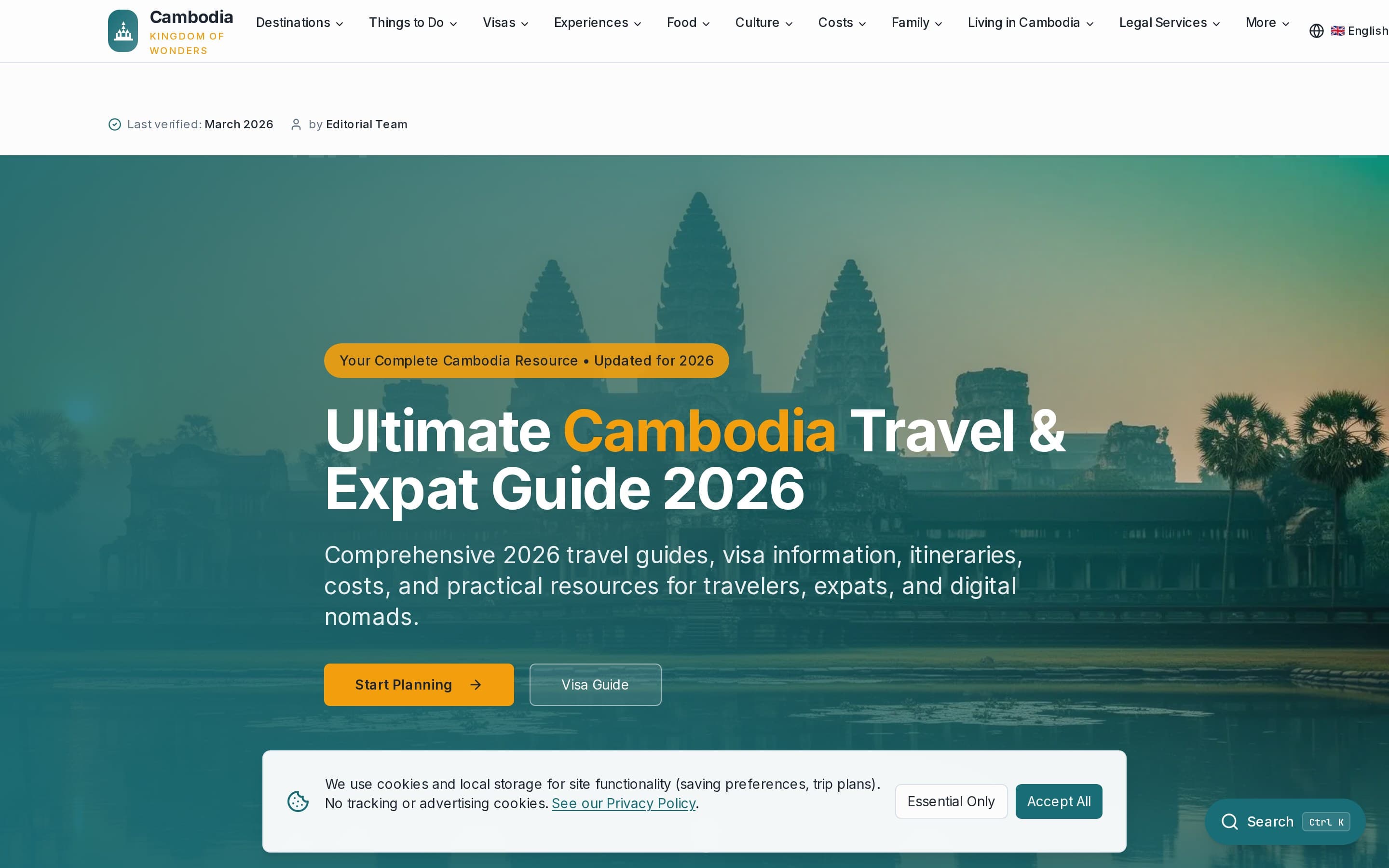 The Cambodia Kingdom homepage