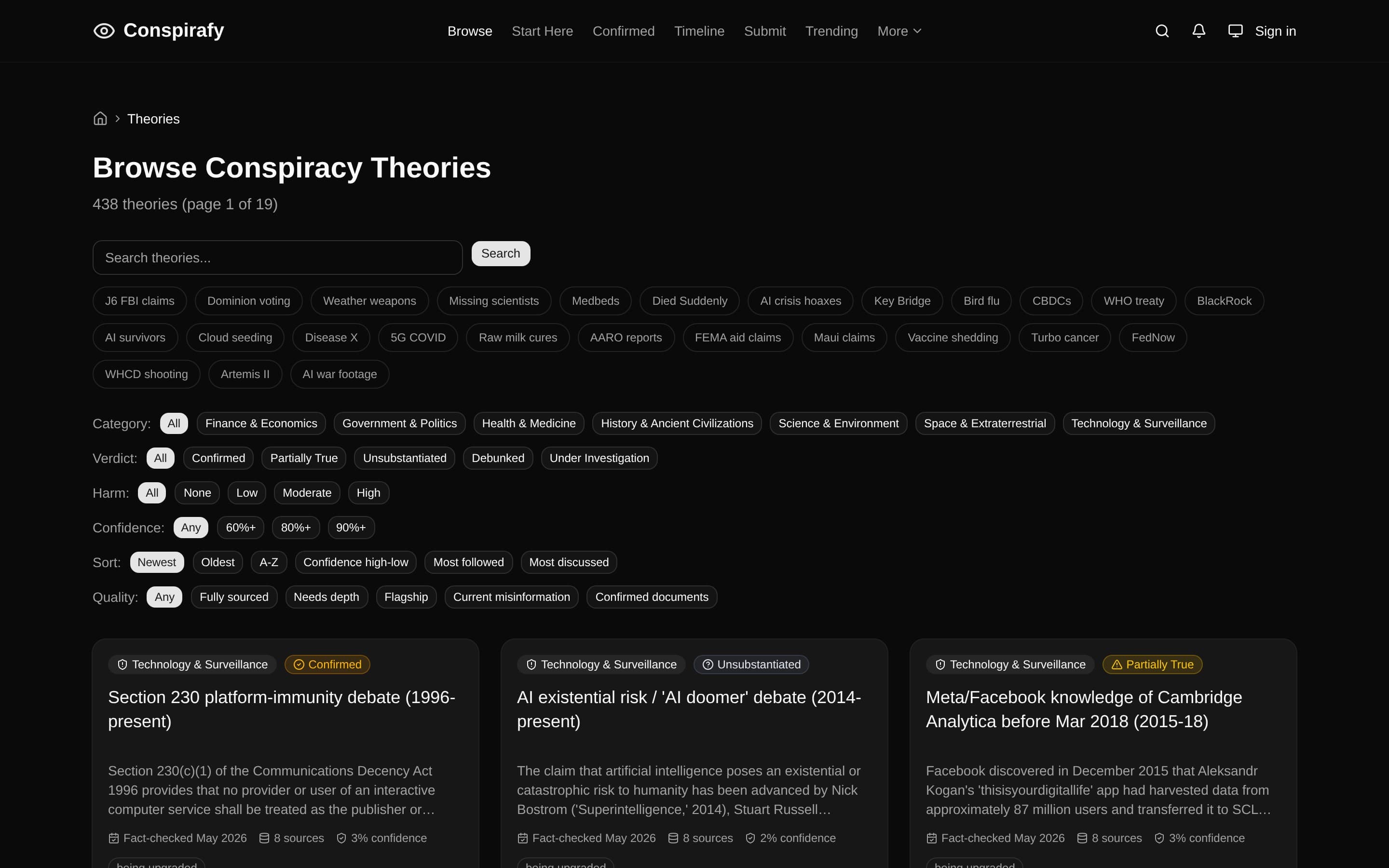 Conspirafy screenshot thumbnail 2