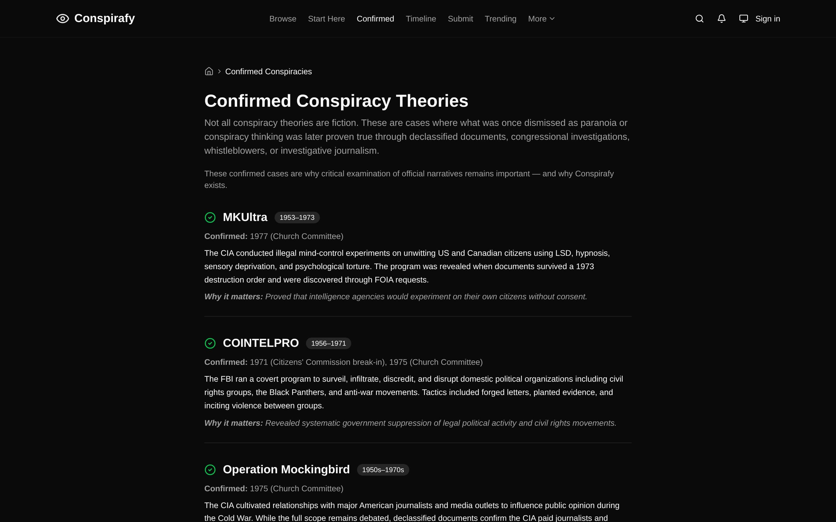 Conspirafy screenshot thumbnail 3
