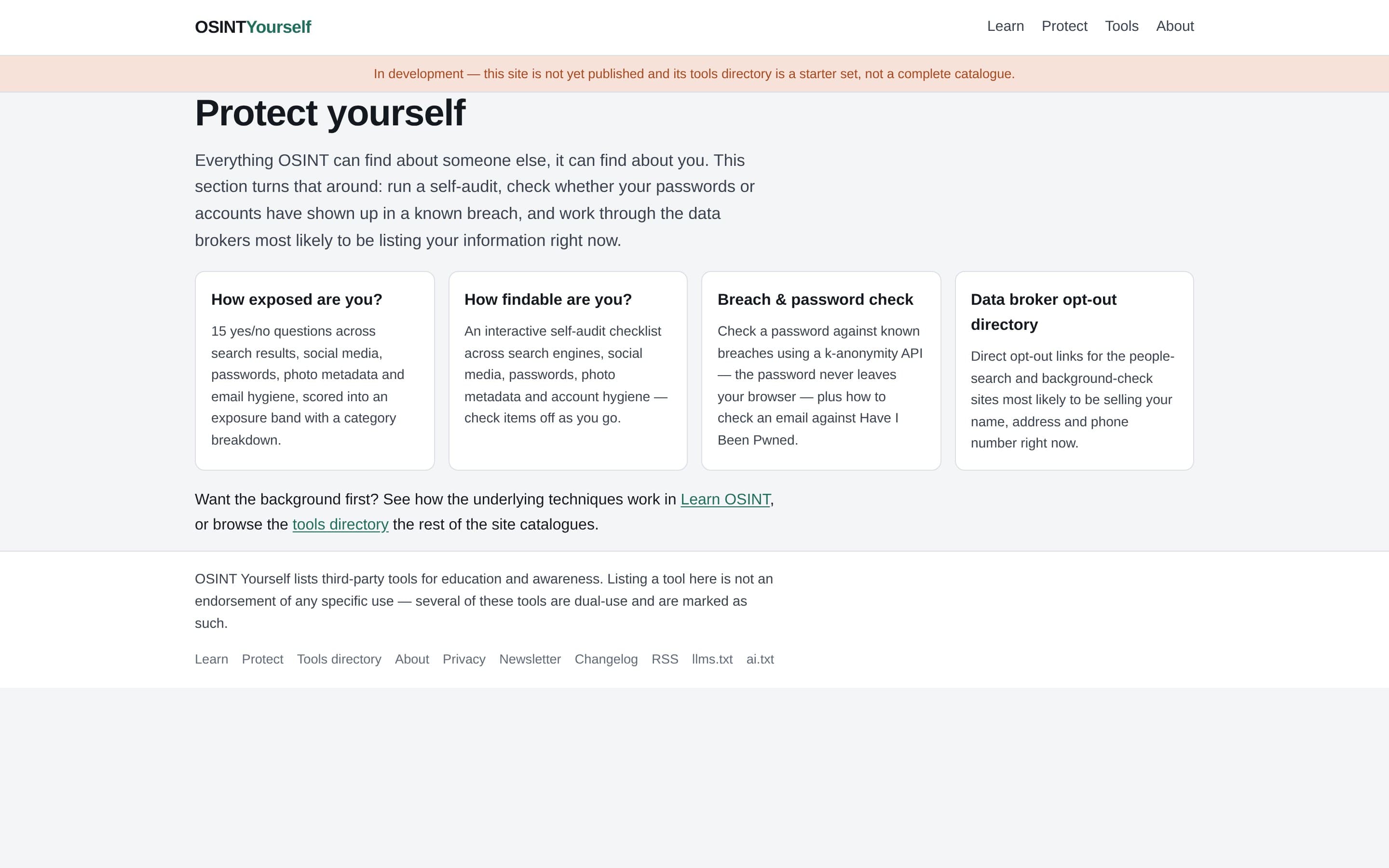 OSINT Yourself screenshot thumbnail 3