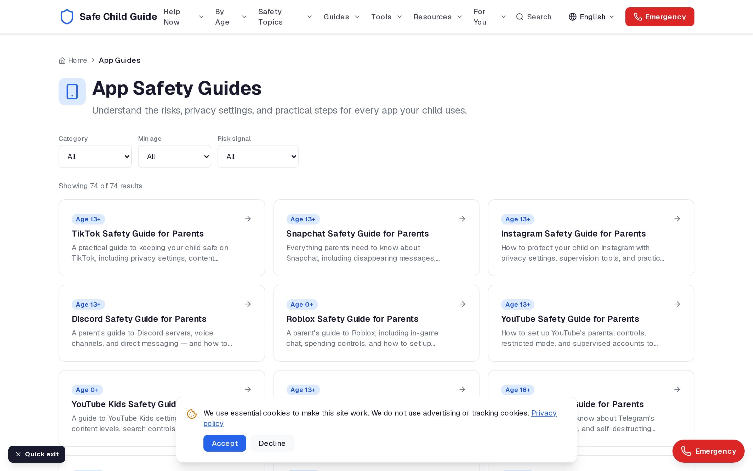 Safe Child Guide screenshot thumbnail 3
