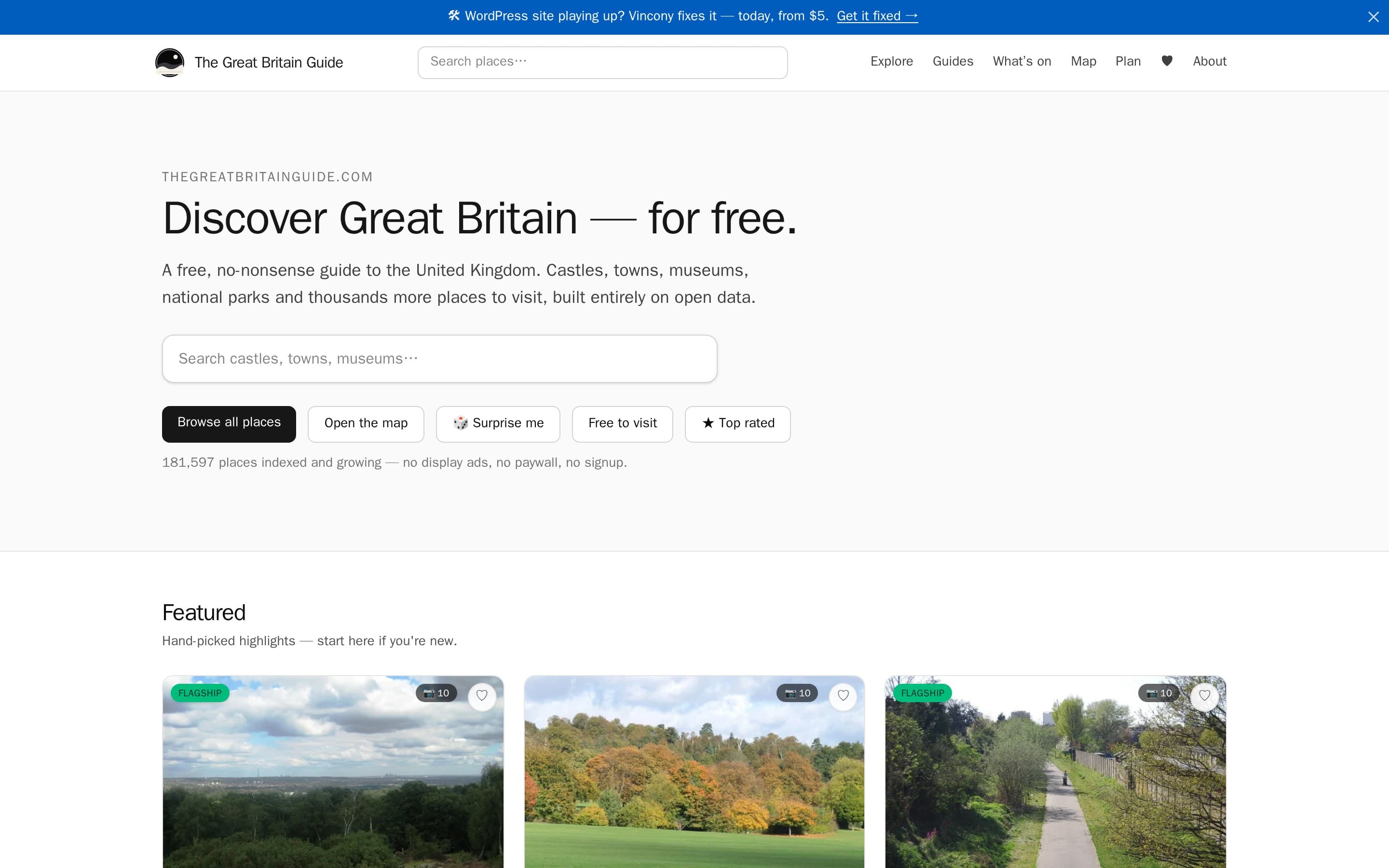 The The Great Britain Guide homepage
