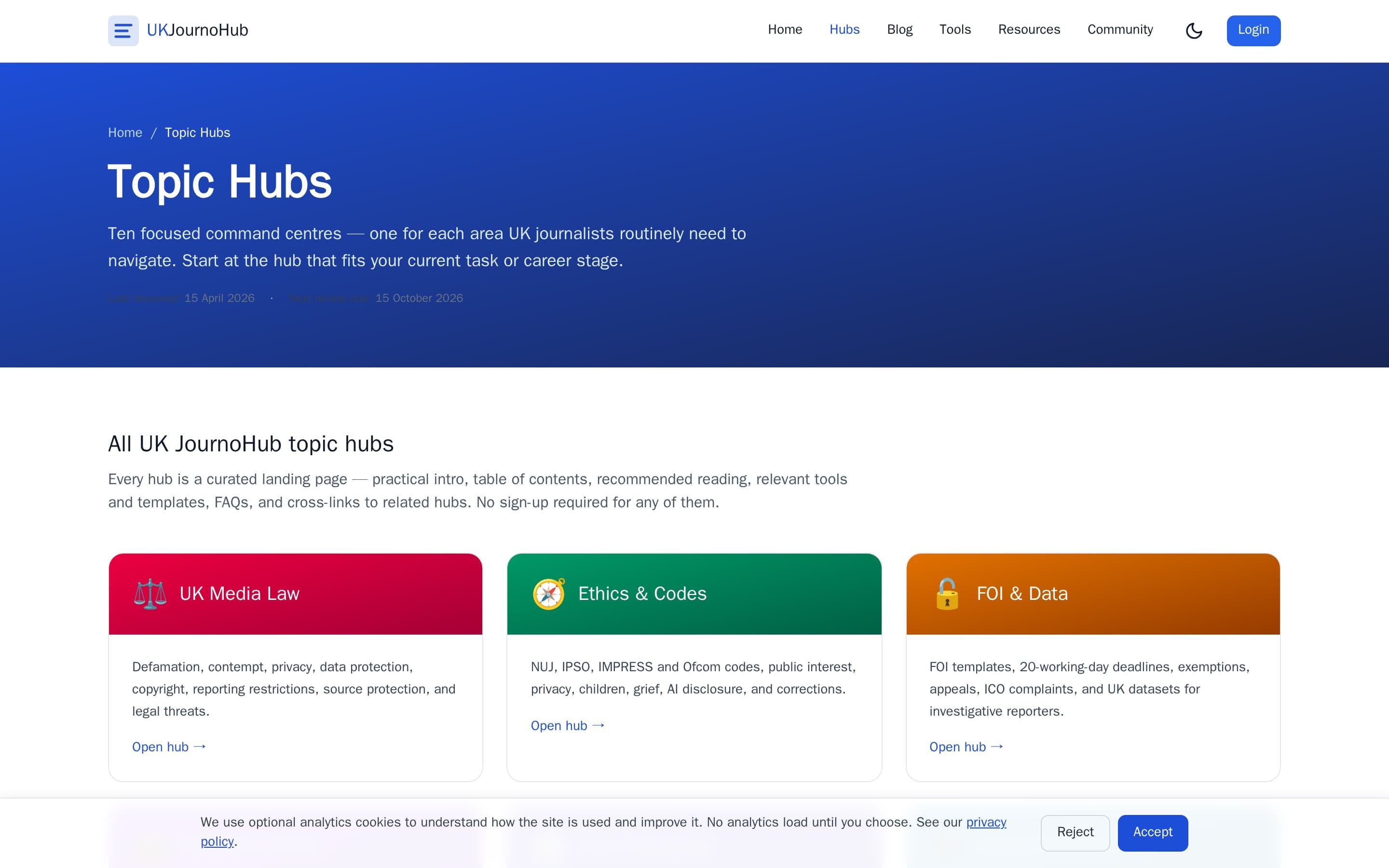 UK Journo Hub screenshot thumbnail 2