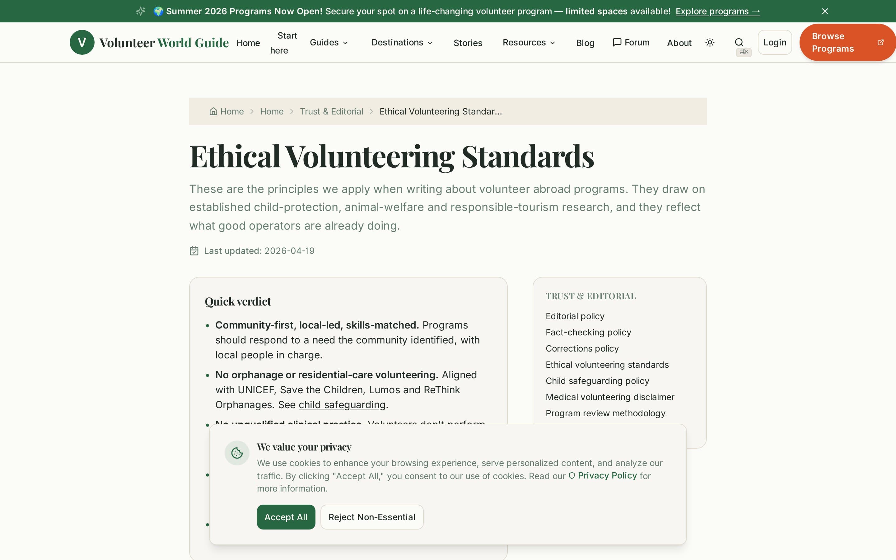 Volunteer World Guide screenshot thumbnail 2