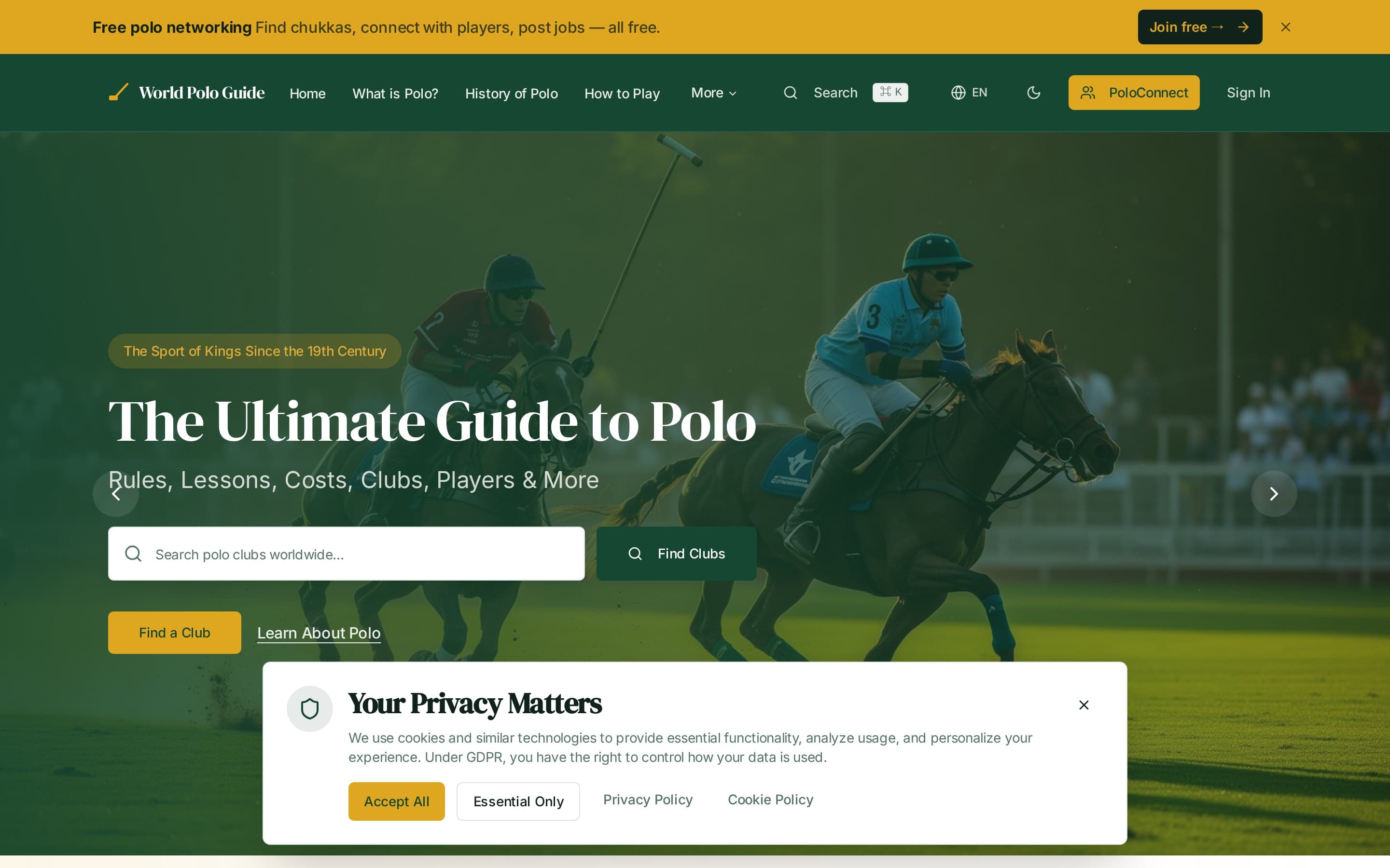 The World Polo Guide homepage