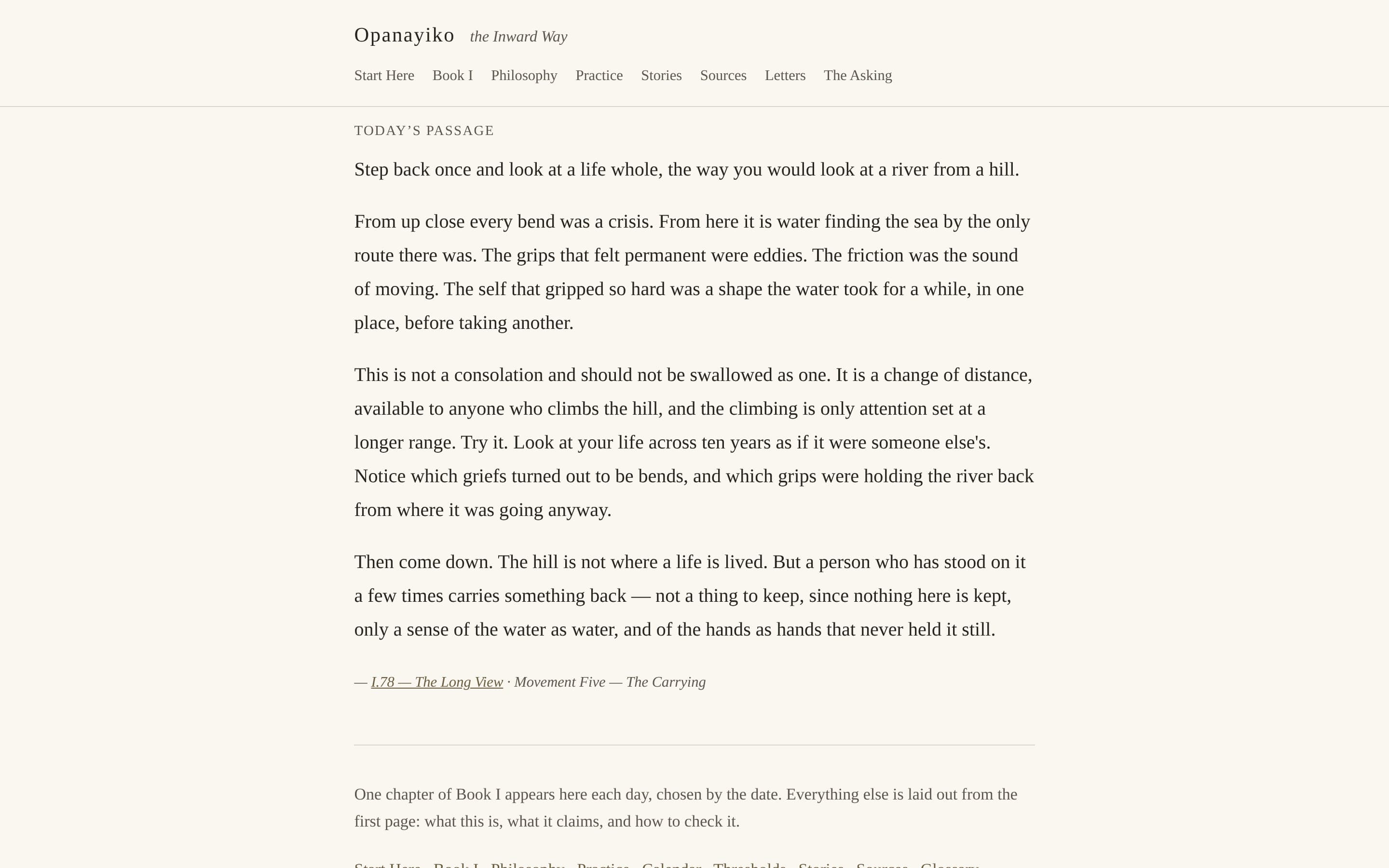 The Opanayiko homepage